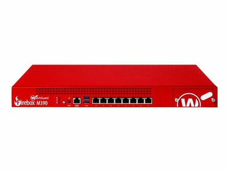 WatchGuard Firebox M390 - Sicherheitsger&auml;t - mit 3 Jahre Total Security Suite - 8 Anschl&uuml;sse - 1GbE - AC 90 - 264 V - WatchGuard Trade-Up Program