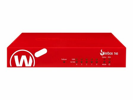 WatchGuard Firebox T45 - Sicherheitsger&auml;t - mit 5 Jahre TotalSecure - 5 Anschl&uuml;sse - 1GbE