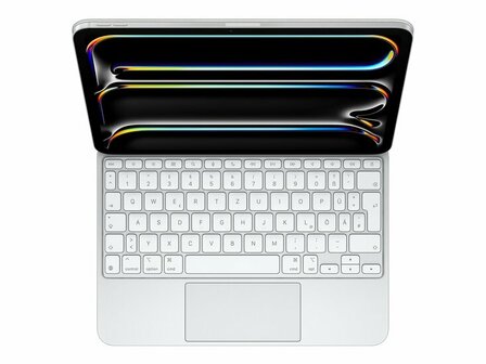 APPLE Magic Keyboard f&uuml;r iPad Pro 11 (M4) - Deutsch - Wei&szlig; - Schwarz