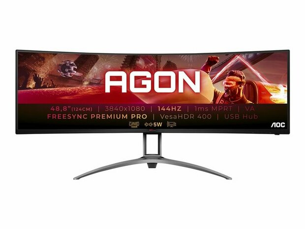 AOC Gaming AG493QCX2 - AGON Series - LED-Monitor - gebogen - 124.5 cm (49") - HDR