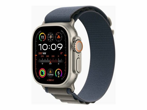 APPLE Watch Ultra 2 GPS + Cellular 49mm Titanium Case with Blue Alpine Loop - Large